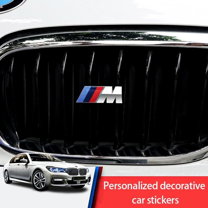 DSJW3 3D ABS Front Grille Badge Vehicle Exterior Tuning Accessories For BMW M Emblem E46 E36 E34 F10 E90 F30 E60 F30 E53 E30 E92 E87