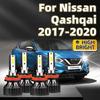 2/4 шт. 30000 лм Для Nissan Qashqai 2017 2018 Автомобильные светодиодные лампы для фар Ближний дальний свет H11 H9 CANbus 6000k Фара