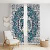 Beautiful Indian Bohemian Psychedelic Hippie Ombre Window Curtain Panels for Bedroom, Living, Balcony (Elephant Flower)