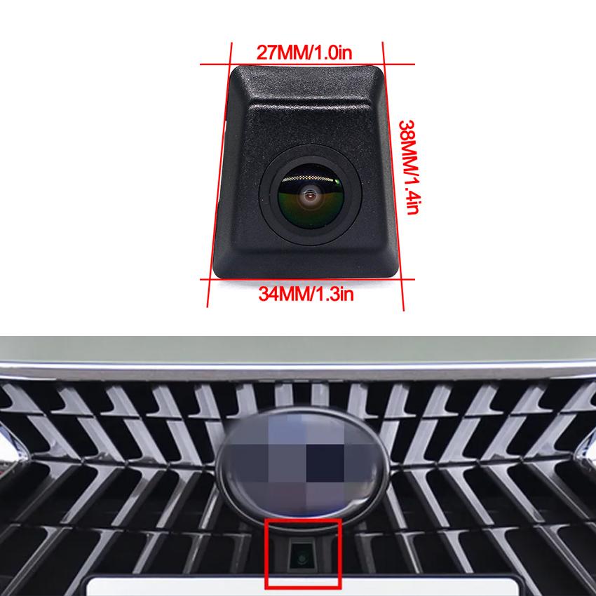 HD CCD AHD Автомобильный вид спереди Парковка Ночное видение Положительный Водонепроницаемый Ночное видение Логотип Камера для Lexus ES 2025 2025 Широкоугольный