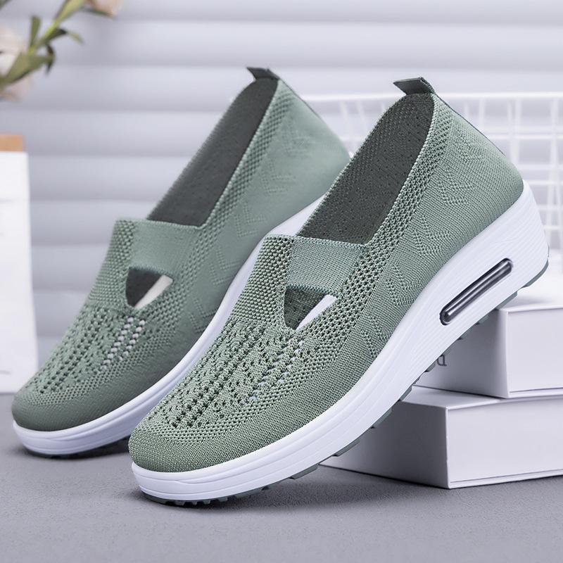 Женские туфли летние новые однопедальные туфли для мам на воздушной подушке легкие прогулочные туфли на платформе универсальные одинарные туфли