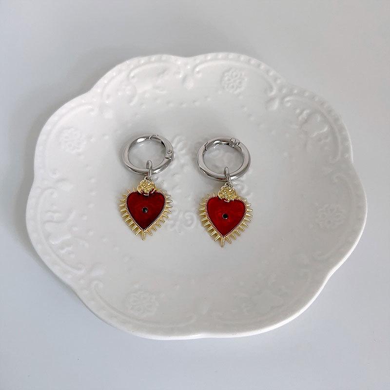 Эмаль, роза, сердце, ботинки martin, аксессуары, держатель, готический глаз дьявола, пряжка для обуви, ювелирные изделия, подвеска из темного металла