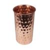 Set of 2 Simple Pure Copper Tumbler Luxury Design Hummer Touched Drinking Water Yoga Ayurveda Volume 300ml