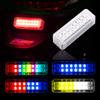 1PC Car Solar Warning Flashing Lights LED Lamps Moto Electric Vehicle Anti Eear End Collision Lights Decorated Double Row Light