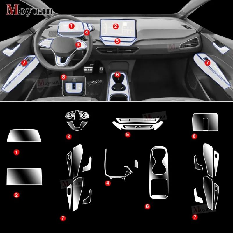 For Volkswagen VW Id3 2024 Gearbox Panel Navigation Screen Automotive Interior TPU Protective Film Anti-Scratch Sticker
