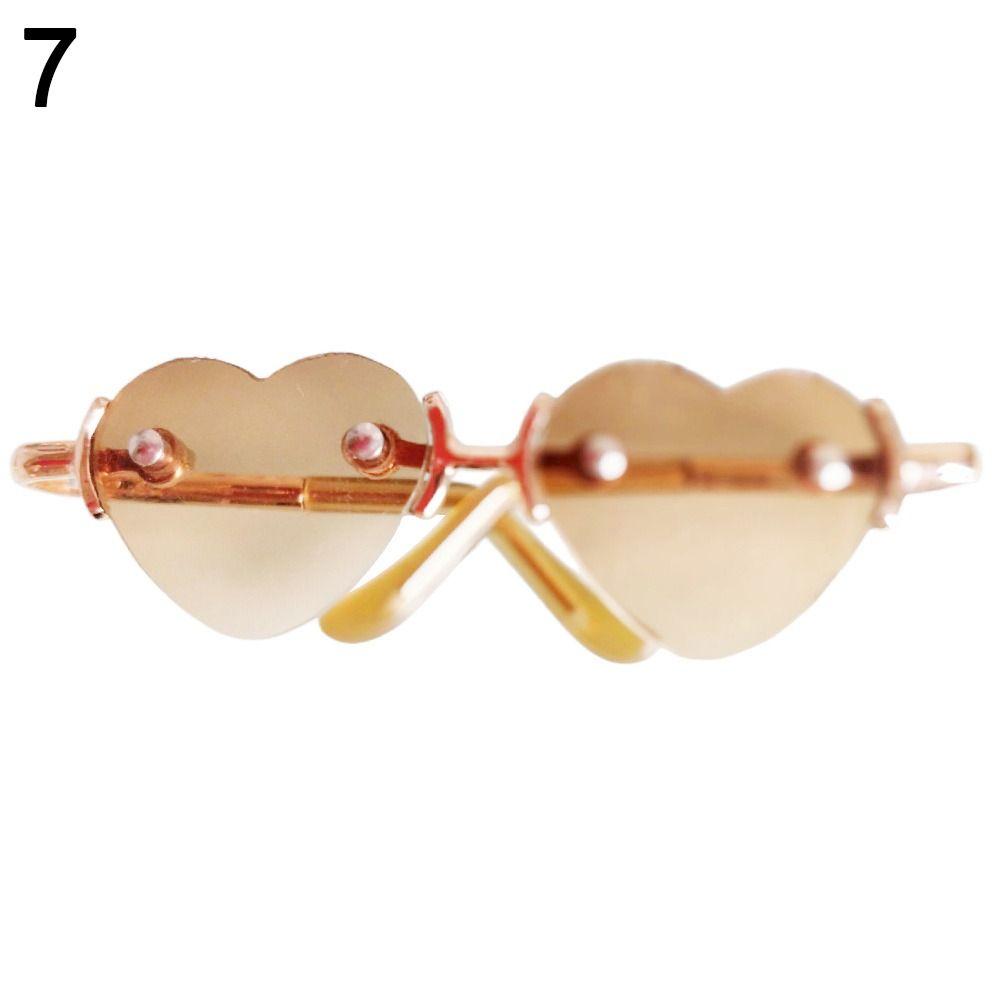 6.5Cm Doll Glasses For 10Cm/15Cm Cute Cotton Dolls Heart Frame Eyeglasses For 1/3 1/4 Bjd Doll Mini Plush Animal Diy Accessories