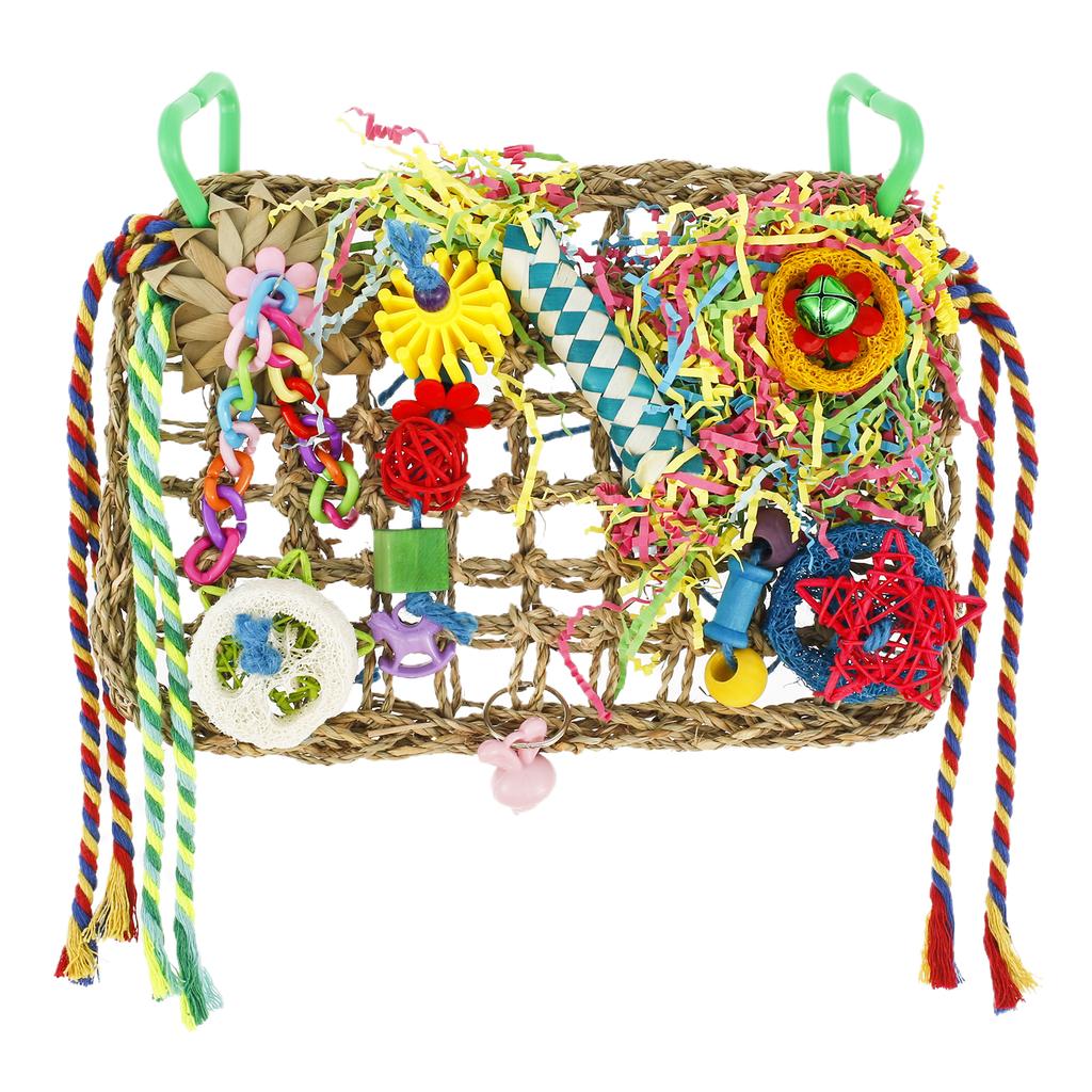 Игрушки для птиц Ручная работа Игрушки для добывания пищи для птиц Забавные игрушки для волнистых попугайчиков Портативная игрушка для добывания пищи для волнистых попугайчиков Игрушка для жевания попугая Игрушка для птиц-попугаев 1x7.9