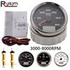 Universal 85mm Car Boat Tachometer Tacho Gauge 0-6000RPM 1-300 Speed Ratio Rev Counters with Trip Hour Meter 7 Colors