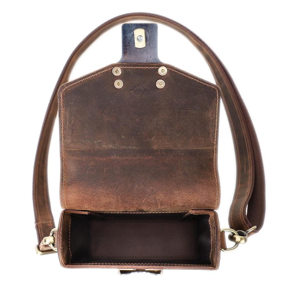 CONTACT'S Crazy Horse Leather Sling Bag For Men Small Crossbody Bag Casual Men Shoulder Bag High Quality Cellphone Bag