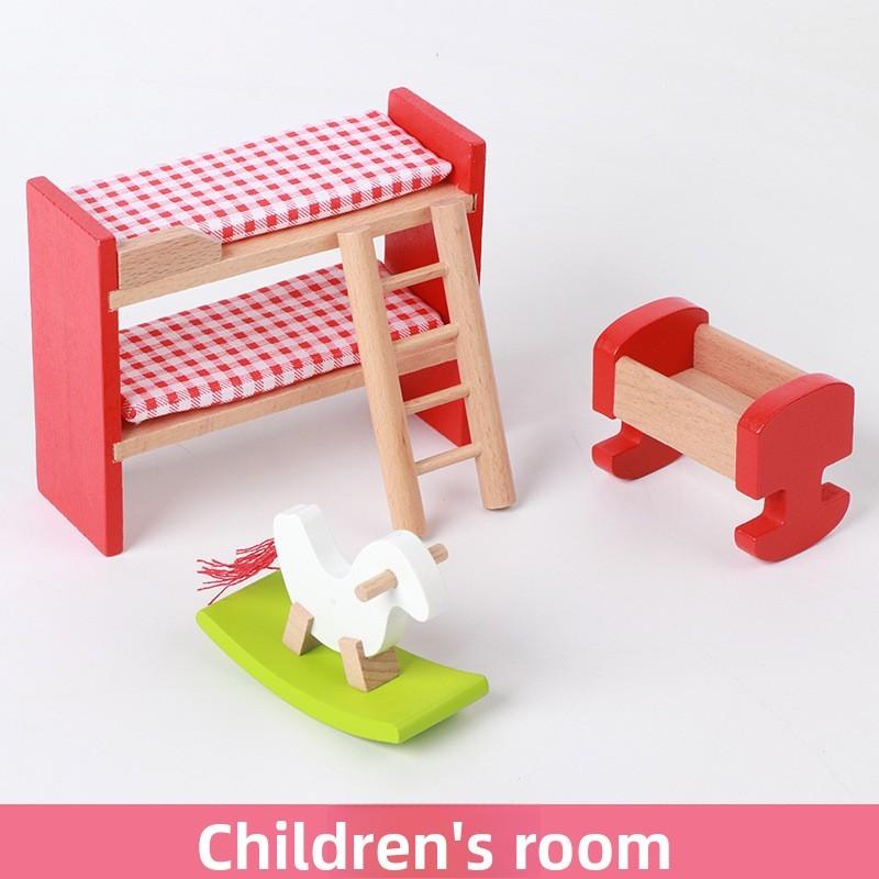 Деревянная Имитация Мини Спальни Кухни Гостиной Детский Набор Сцен Игрушек Для Творческих Детей Ролевые Игры И Взаимодействие Родителей И Детей