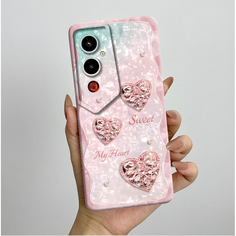 Для Tecno Pova 4 Pro LG8n Задняя крышка Для Techno Pova 4 Pro Pova4 LG7n Чехол Силиконовый Эстетичный Красивый Бабочка Цветок Мягкий Бампер