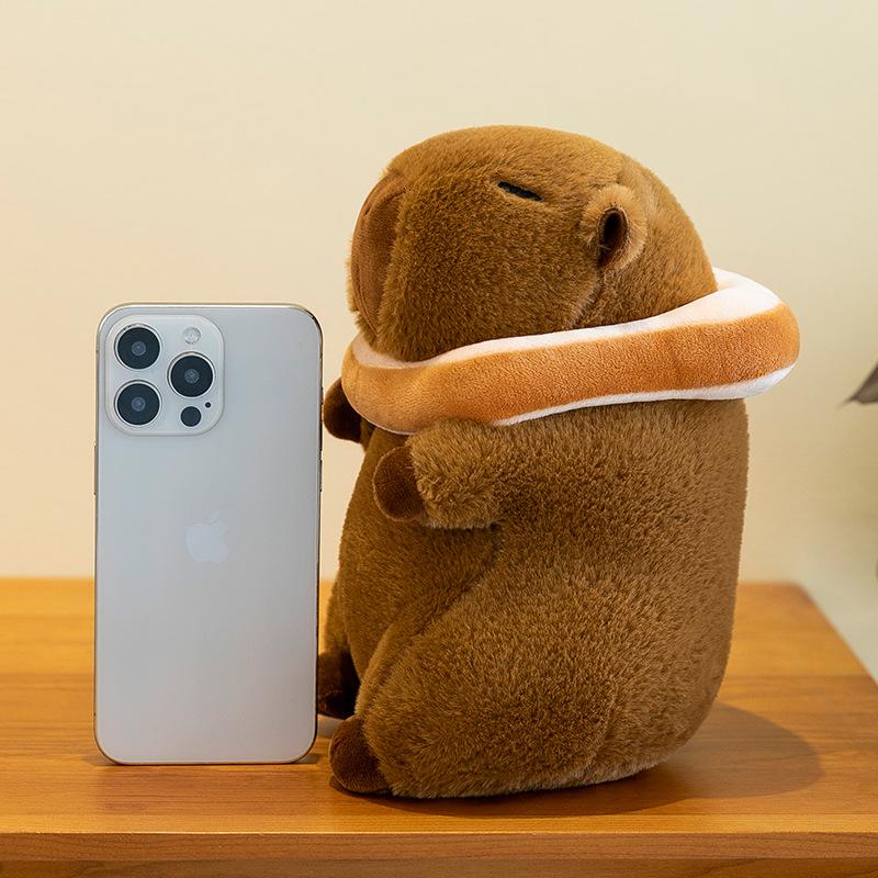 Бутик 8-дюймовая шляпа капибара плюшевая игрушка рюкзак тост молочный чай капибара кукла автомат для ловли игрушек кукла