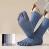 Five-fingered Socks, Men's Mid-calf, Spring and Autumn Boneless Sports, Anti-odor, Sweat-absorbing, Toe-separating Socks, Long Socks, Long Calf Socks