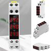 Guide Rail Three-phase Voltmeter AC  Modular Instrument Indicator Digital Display Detector LED
