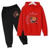 Winter Warm Comfortable Outerwear Set Fashionable Casual Hoodie Basketball Framed Printed Children's Set
