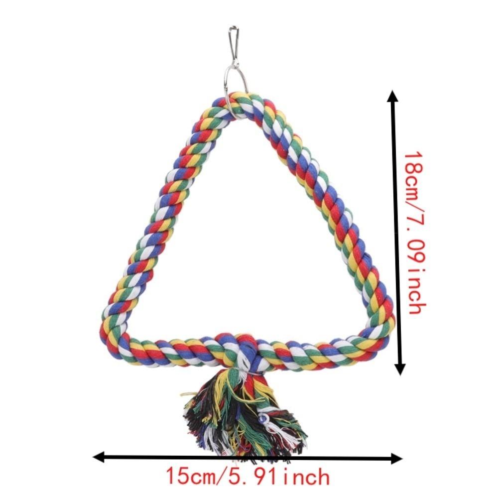 Chewing Design Rope Perch Stand Climbing Rope Colorful Parrot Toy Bird Swing Toy For Parakeets