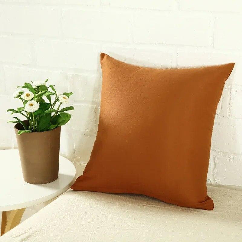 Candy Colored Pillowcase Solid Color Throw Birthday Decorative Funda De Almohada Kussensloop