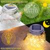 Solar Cracked Glass Jar Lamp IP65 Waterproof 30LED Warm White & Colorful Lights Outdoor String Lights for Garden Patio Yard Tree