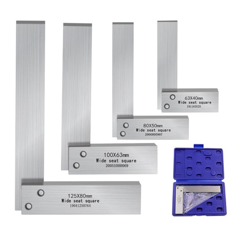 Улучшенный инструмент для измерения прямых углов из углеродистой стали с нескользящим основанием, инструмент для мастерской для инженеров и мастеров