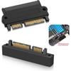 Карта-адаптер порта SATA 7+15Pin папа-мама Прямая/Под углом 90 градусов для SATA HDD SSD 22Pin папа-мама Кабель питания и данных SATA