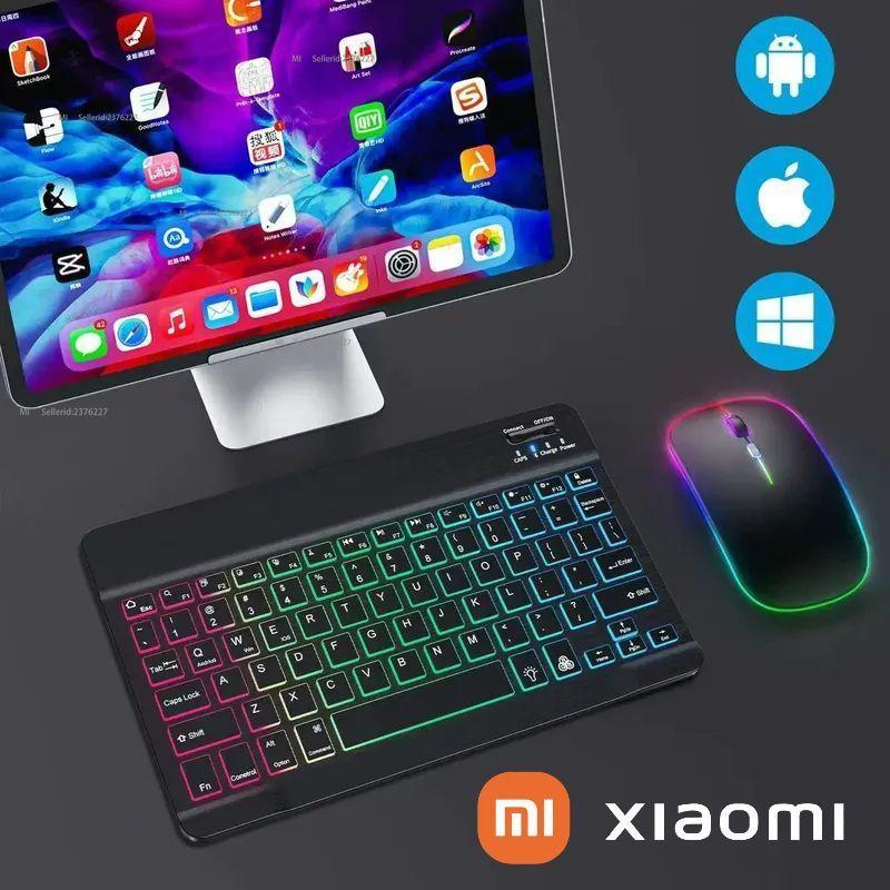 Xiaomi Беспроводной набор клавиатуры и мыши, русская раскладка, черный, серый