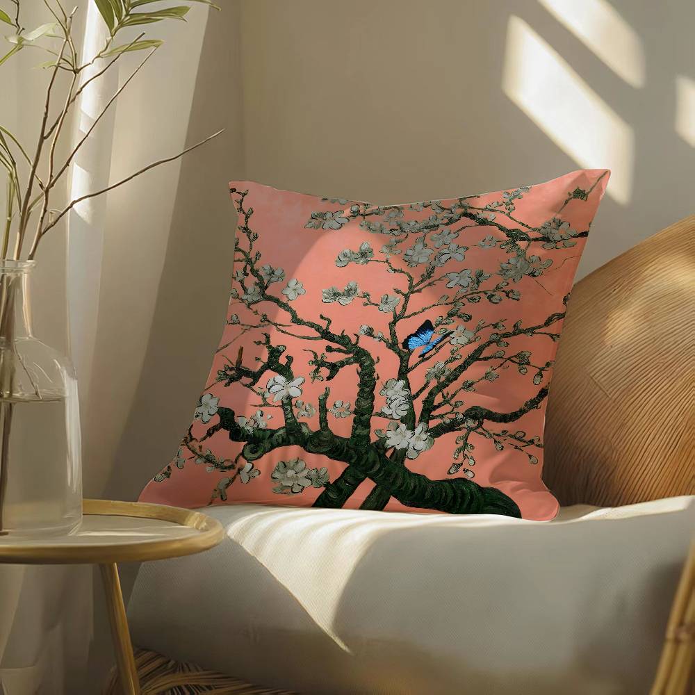 Акварельная живопись с изображением орхидей, наволочка, шелковистая, элегантная, удобная, для дивана-кровати, невидимая молния, пляжная наволочка