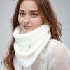 Woolen Scarf for Women In Autumn and Winter, Windproof and Cold Proof Thick Neck Cover, Solid Color Versatile, Warm and Neck Protecting Knitted Scarf