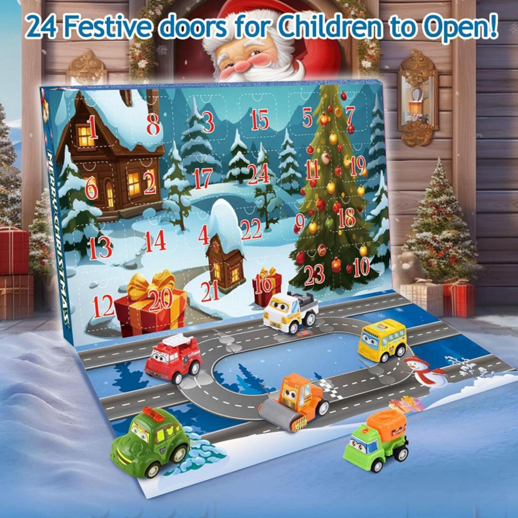 Arrival Calendar Includes 24 Christmas Decorations Countdown Engineering Vehicle Arrival Calendar Christmas Countdown