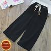 Girls' Corduroy Velvet Wide-Leg Pants - Thick, Stylish, and Casual for Autumn/Winter