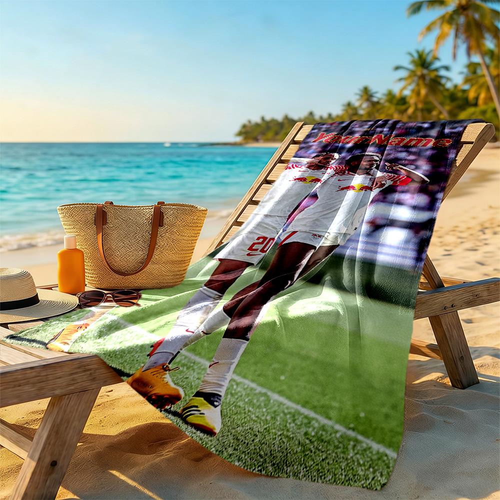 Rb Leipzig Customizable Name Beach Towel Super Soft Absorbent Portable For Swimmingbeachcamping Travel Beach Accessoriesgym