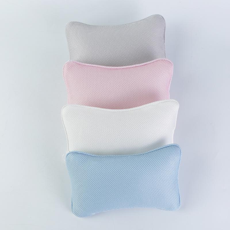 Bone Shaped Pillow 3D Mesh Bathroom Shower Headrest SPA Bathtub Pillow Support Head and Neck Massage Pillow Bathrom Pillow