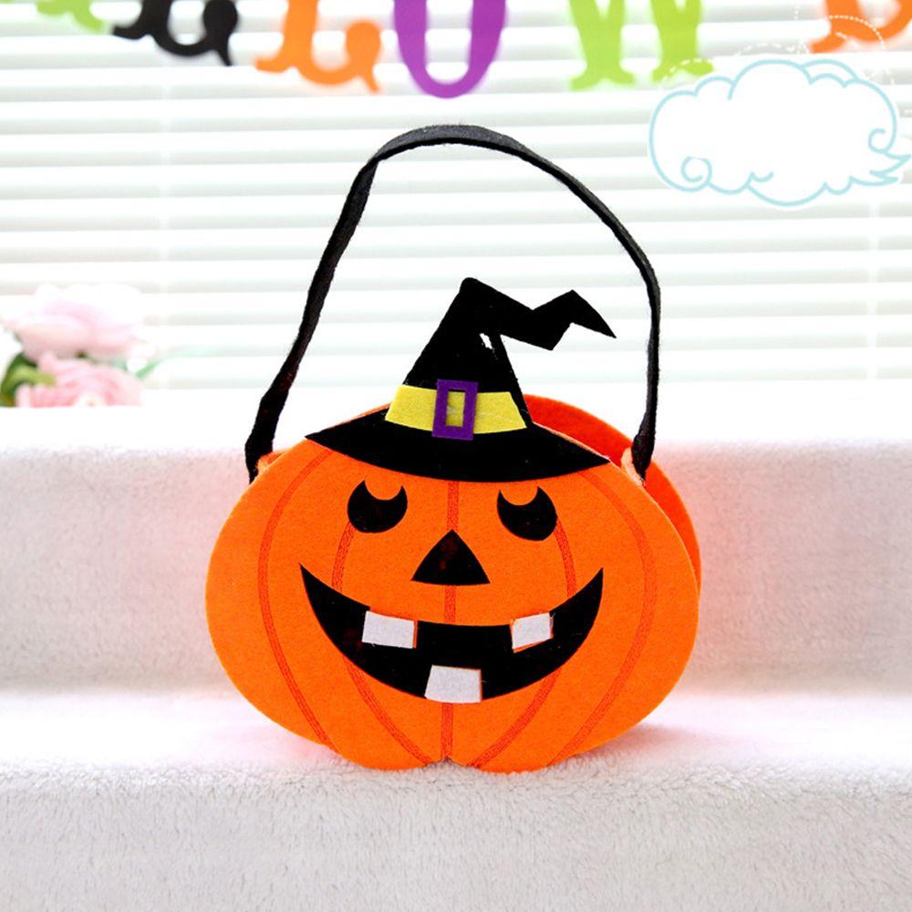 Kids Halloween Decoration With Handle Tote Bag Non-woven Bag Gift Pouch Halloween Candy Bag