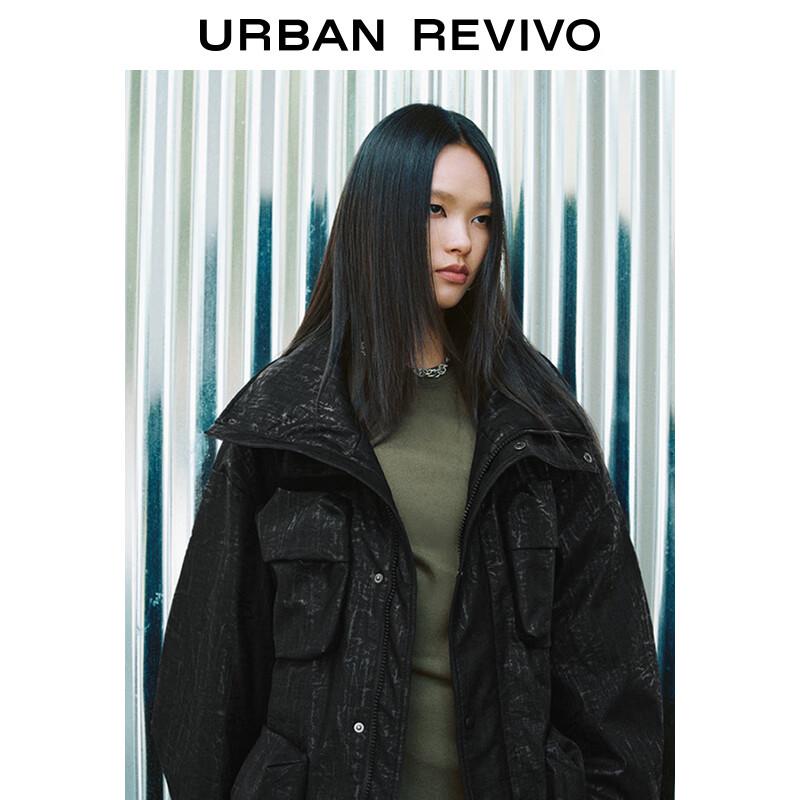 Женское пальто UR в стиле ретро с темным узором свободного кроя