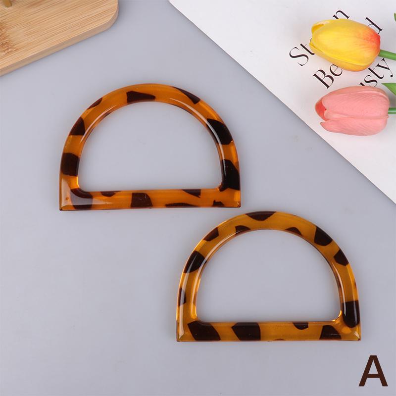 2Pcs D Shape Bag Handles Diy Replacement Handbag Tote Handles Decorative Bag Handles Purse Crochet Bags Making Supplies
