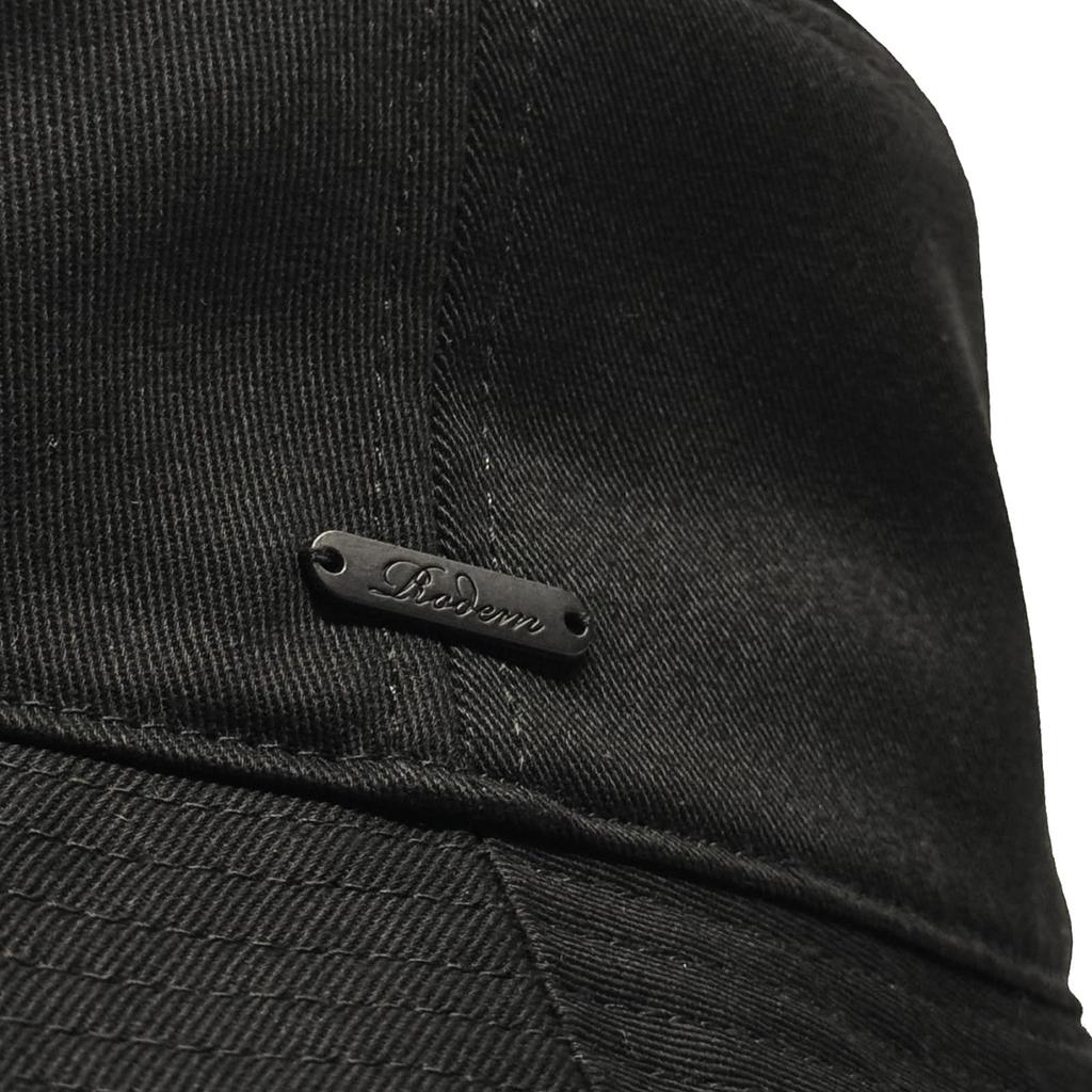 Rodem Большой размер Порк-пай Ведро Твил Размер Черный Мужская шляпа, Двусторонняя Хлопок, Тонкая, Мягкая, Легкая, Складная, Моющаяся, Хлопок, XL,