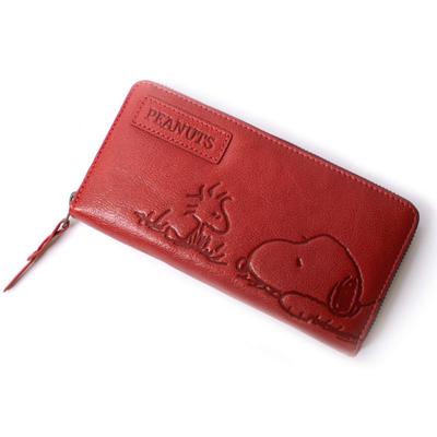 PEANUTS Snoopy ДРУГ кошелек с длинной молнией SNPY-73053 (красный)