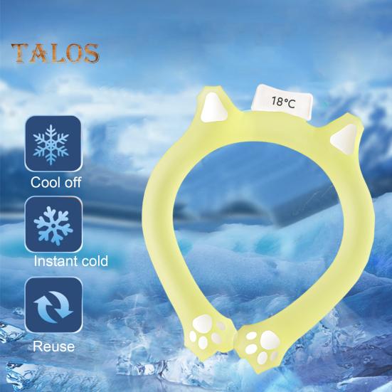 Летняя охлаждающая трубка для шеи Носимый охладитель для шеи Легкое многоразовое ледяное кольцо На открытом воздухе Предотвращение теплового удара Портативный воротник с обертыванием на шею