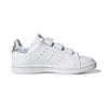 adidas Оригинальные кроссовки Stan Smith Velcro Casual Low-Top для детей Детские кроссовки Белый Серебристый EE8484