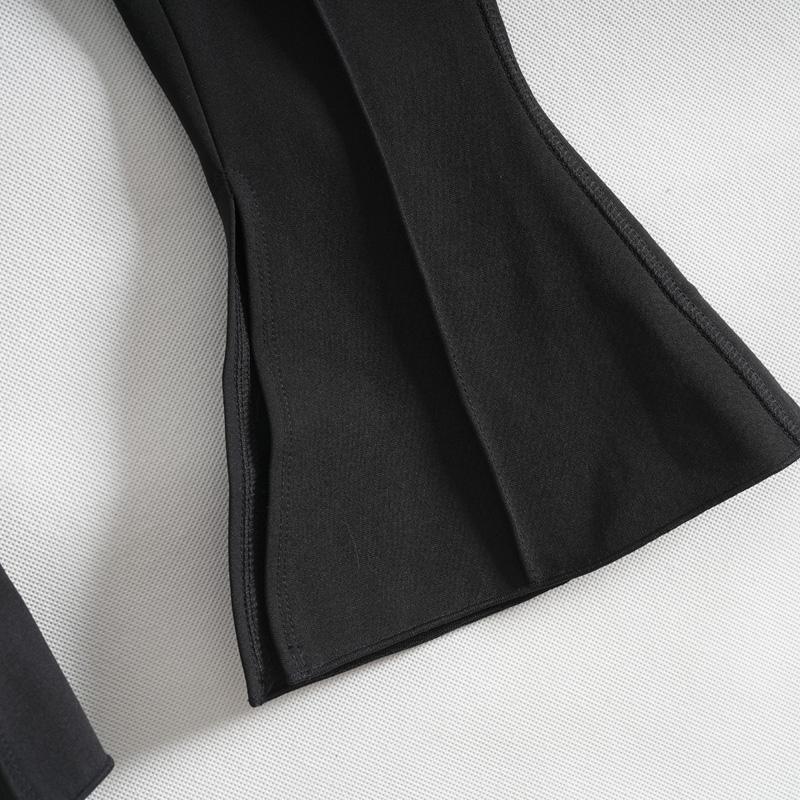 Di*Su Solid Color Slim Fit Trumpet Casual Pants