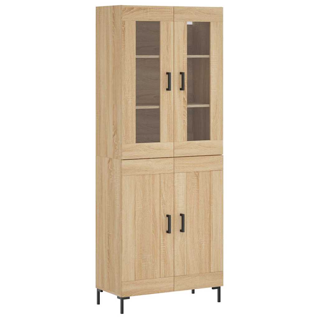 Highboard in Sonoma Oak Finish 27.4 x 13.4 x 70.9 in (W x D x H) Engineered Wood