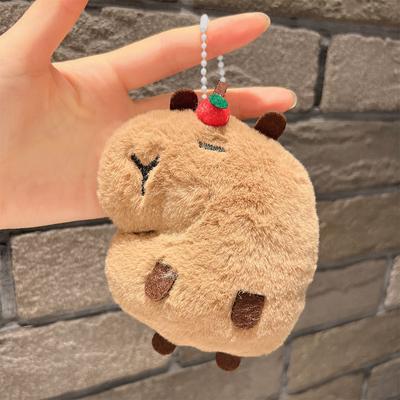 Креативная мягкая игрушка-животное Капибара плюшевая кукла-пищалка игрушка мультяшная сумка подвеска брелок рюкзак сумка для автомобиля брелок