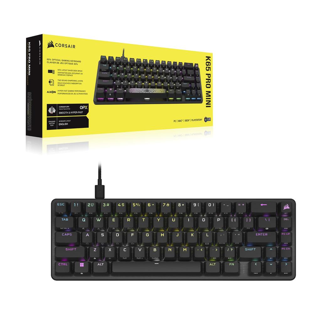 Corsair K65 PRO MINI RGB 65% Size Tenkeyless Optical Mechanical Gaming Keyboard Japanese Layout No Kana Printing CH-91A401A-JP KB755