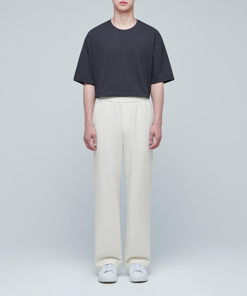 MUSINSA STANDARD Genderless Wide Elastic Waist Slacks [Cream]
