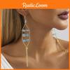 Geometric Blue Stylish Natural Stone Earrings For Fall 2023 Ladies