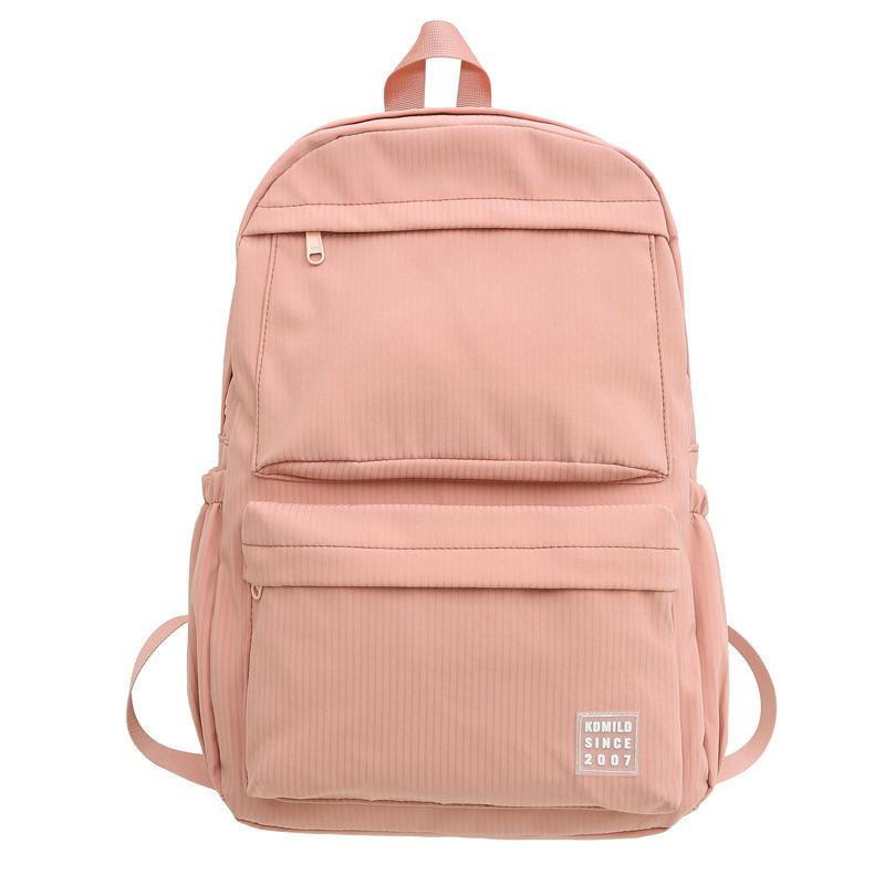 Женская однотонная школьная сумка, рюкзак для школьников младших классов, большой вместительный компьютерный рюкзак