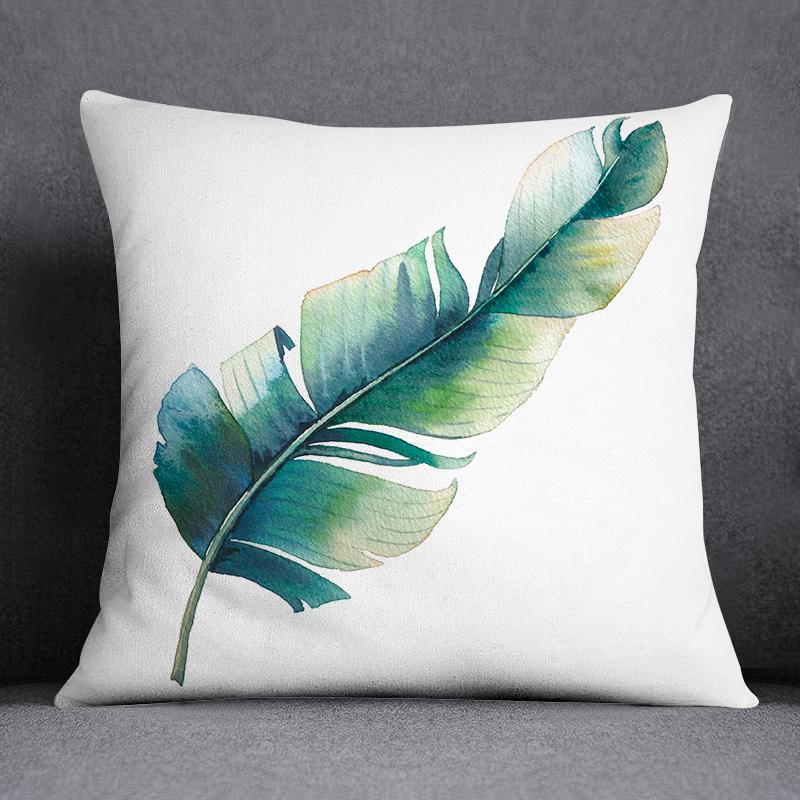 Новый темно-зеленый цветочный узор животного, украшение для дома, наволочка, современный простой квадратный офисный диван, декоративные чехлы для подушек