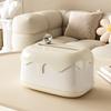 Creative Cream Style Tissue Box With Spring Paper Towel Holder Tissue Holder For Living Room Bedroom Bathroom
