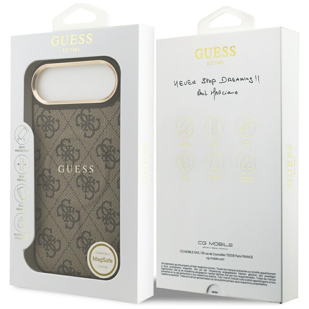 Guess 4G PU Classic Logo MagSafe Case for iPhone Air Brown