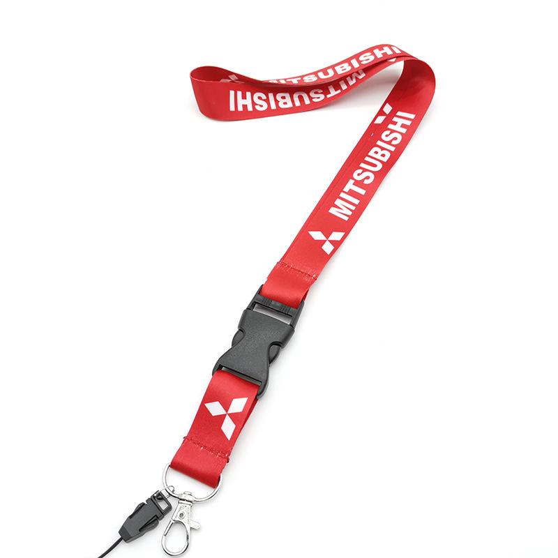 zjdf10 Car Keychain Pendant Nylon Lanyard Key Ring for Mitsubishi Pajero L200 ASX Eclipse Montero Ralliart Starion Outlander Galant