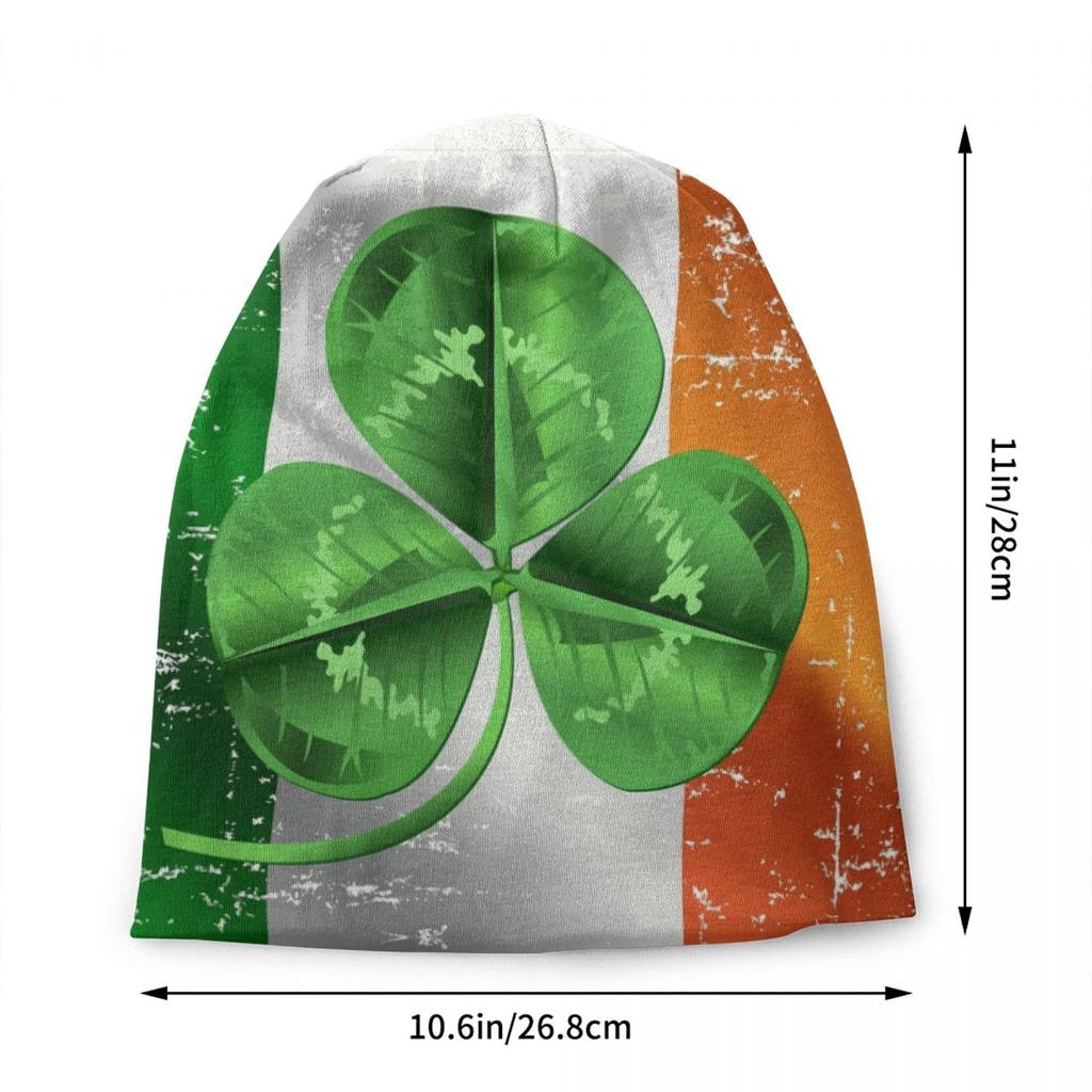 Ирландский трилистник, Ирландский флаг, шапки с черепами, шапки в стиле хип-хоп, зимняя теплая вязаная шапка для взрослых, унисекс, шляпы с капюшоном на день Святого Патрика